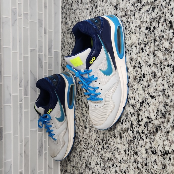 Platinum Gray & Binary Blue Nike Air Max Navigate Running Shoes  14 - 454251-043 - Picture 5 of 7